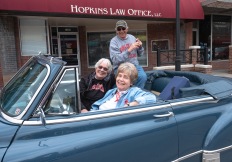 Marilyn and Greek Abariotes and Barb Sandvold watch cruise night from the comfort of the Abariotes’ 1950 convertible.